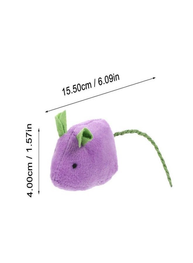 KittuPet Furry Cat Toy Mice, Set of 4 Fur Mice with Feather, Color Varies Interactive Cat Mouse Toys, Mini Mice for Kitty Tracking Game Color, As Shown in The Image - Image 2